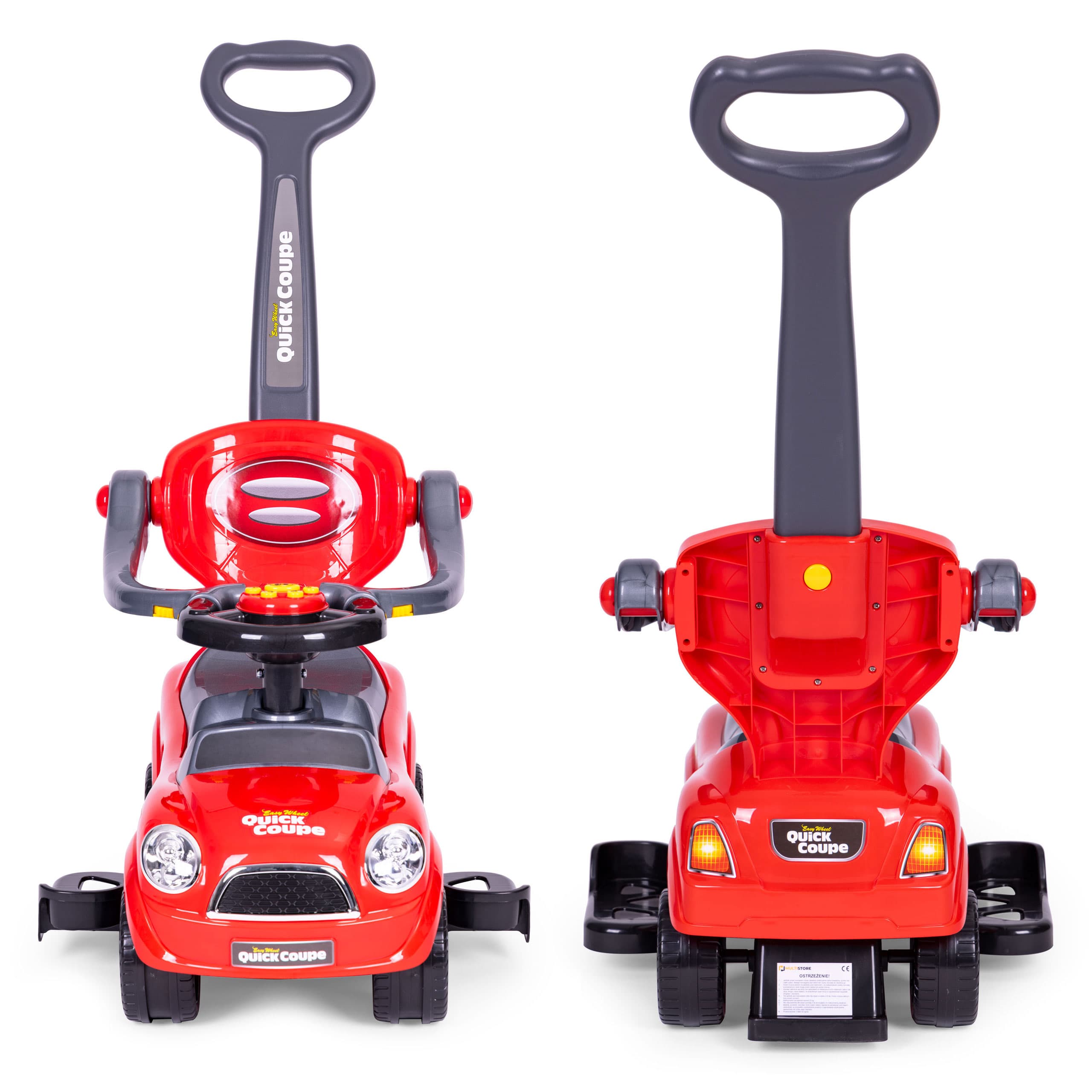 Jeździk chodzik pchacz czerwony