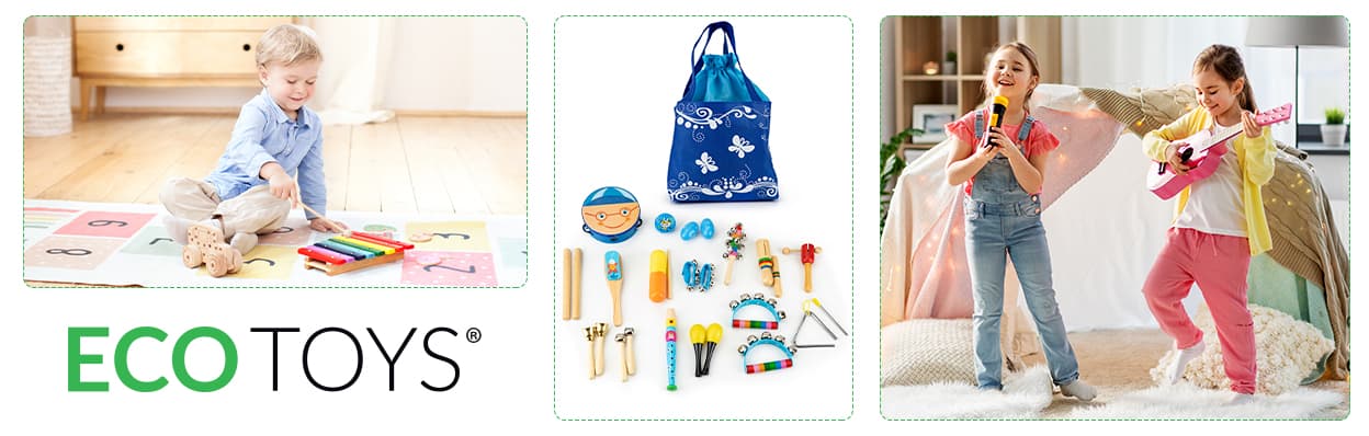 Zestaw muzyczny 16 instrumentów + torba ecotoys