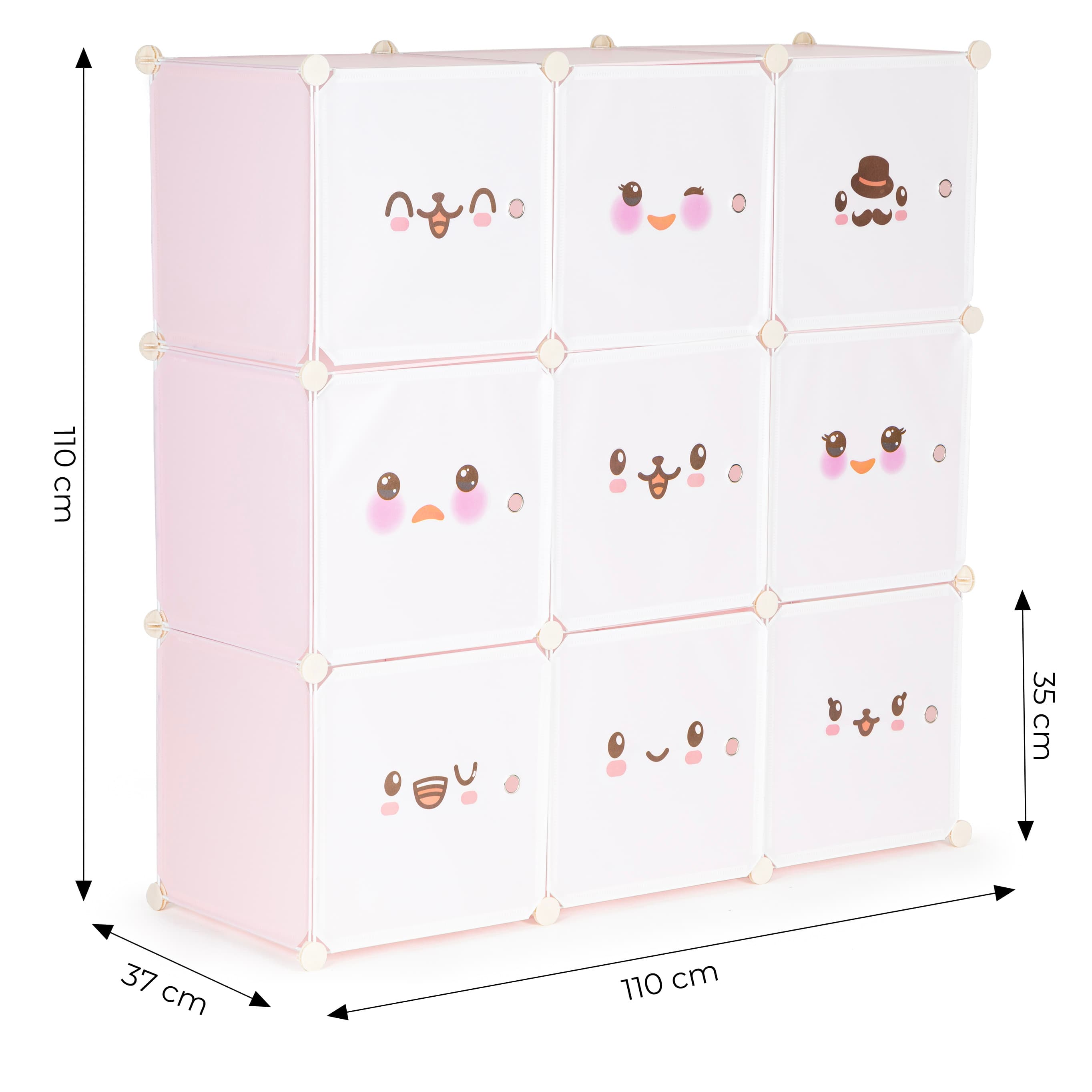 Szafka regał dla dzieci modułowa 9 półek dziecięca