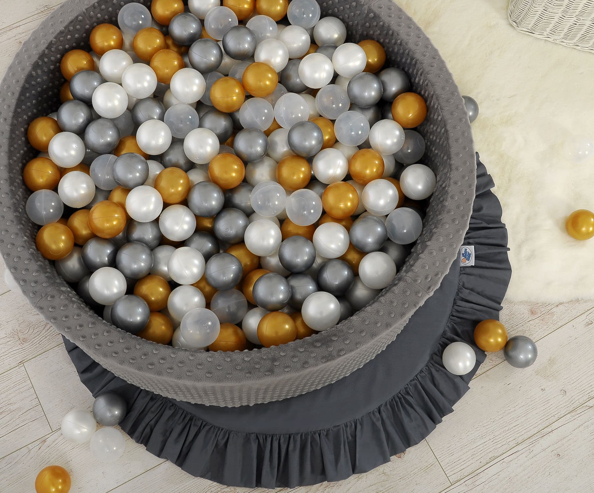 Plastikowe piłki do suchego basenu 50 szt. - szary