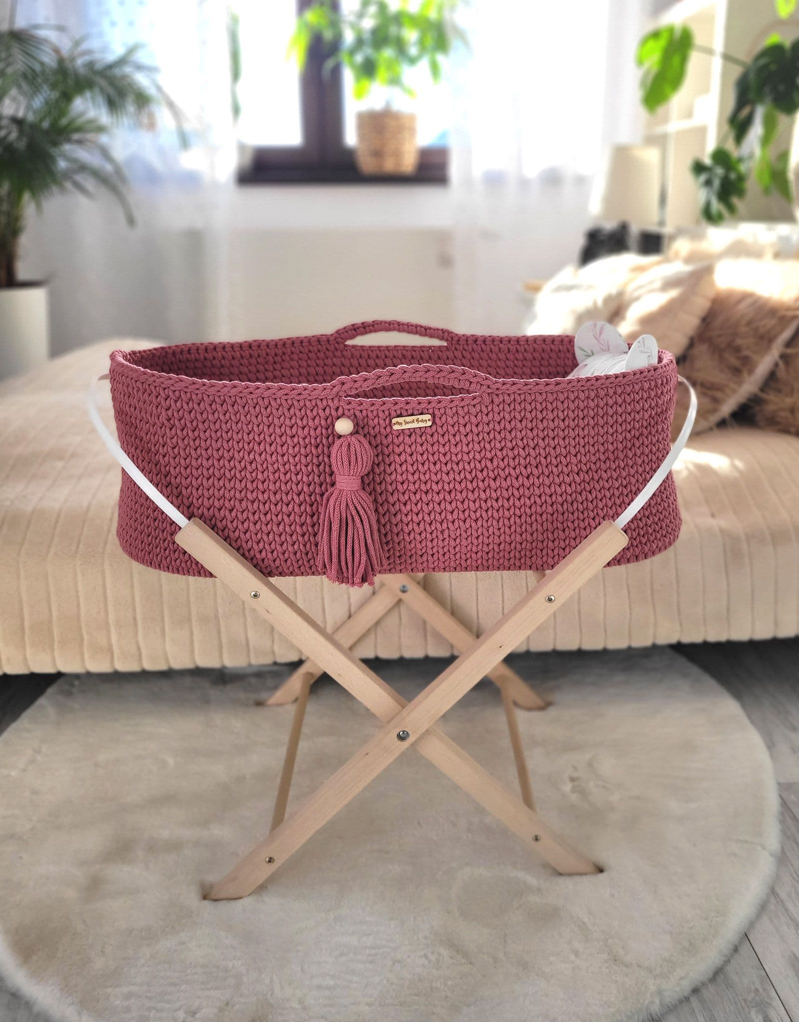 Kosz mojżesza boho handmade - blossom