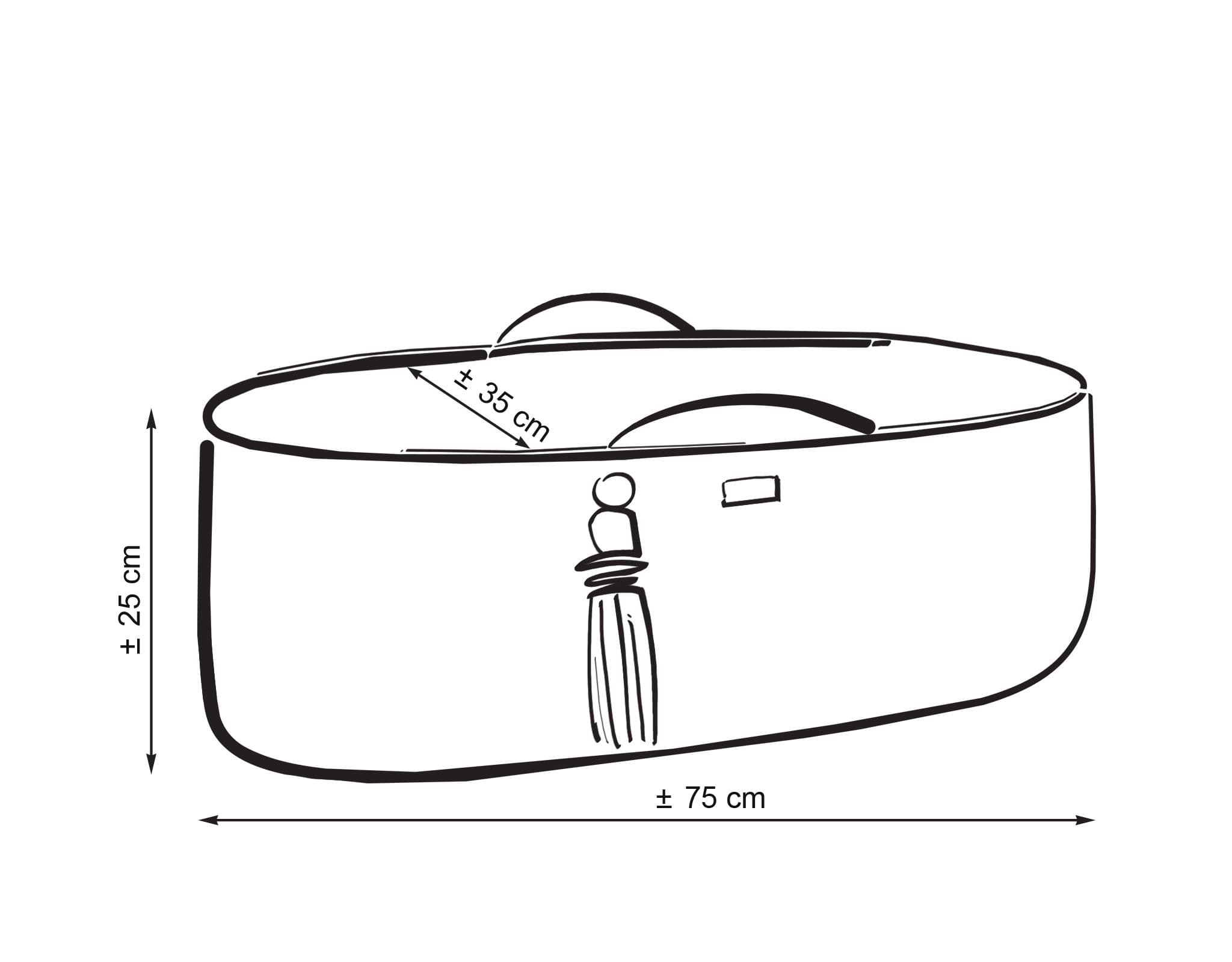 Kosz mojżesza boho handmade - jasny beżowy