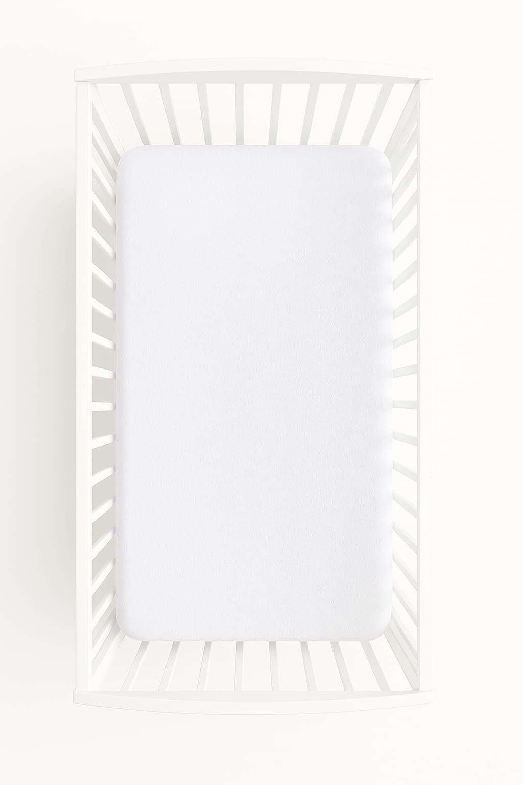 Prześcieradło frotte do łóżeczka 120x60cm- białe