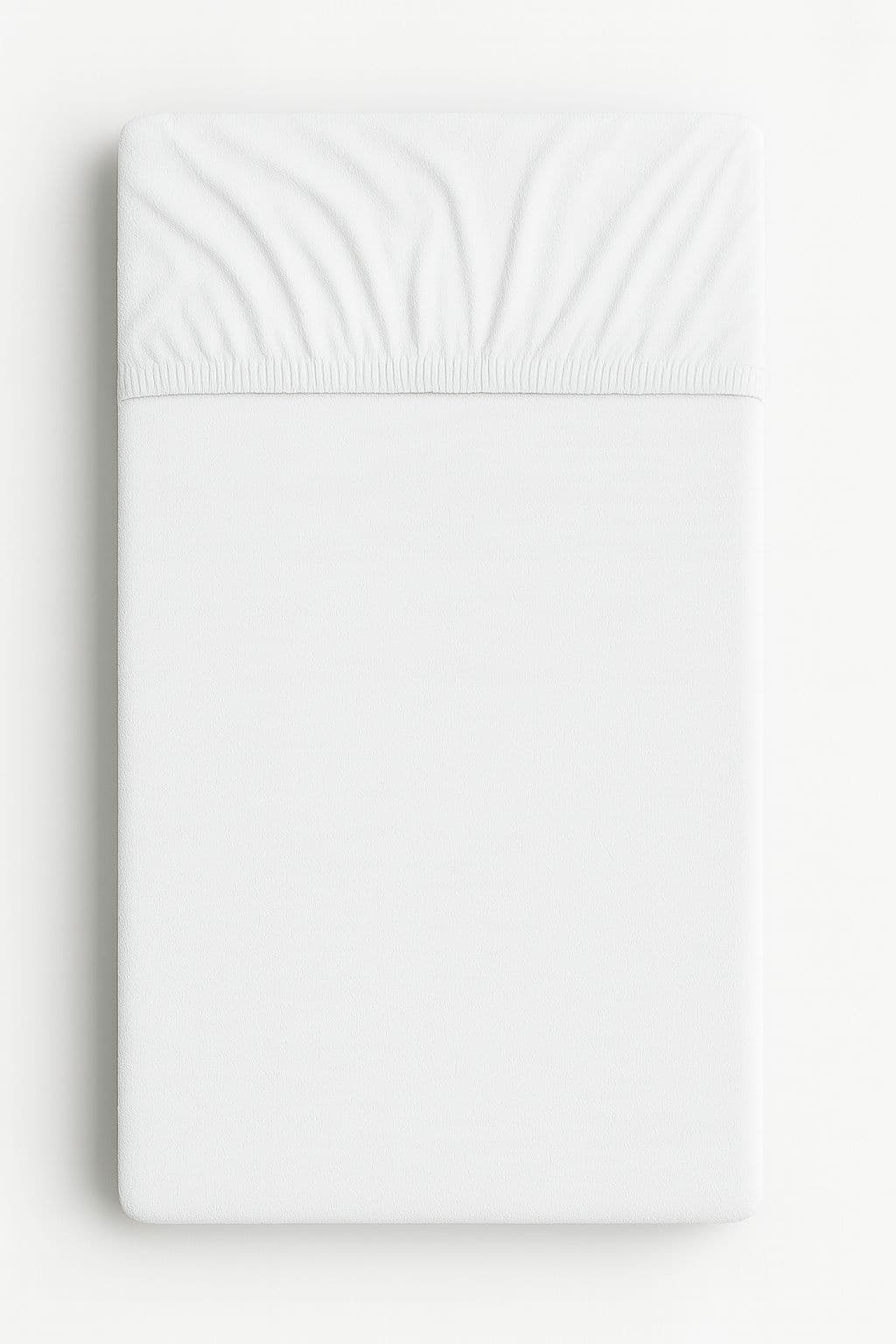 Prześcieradło frotte do łóżeczka 120x60cm- białe