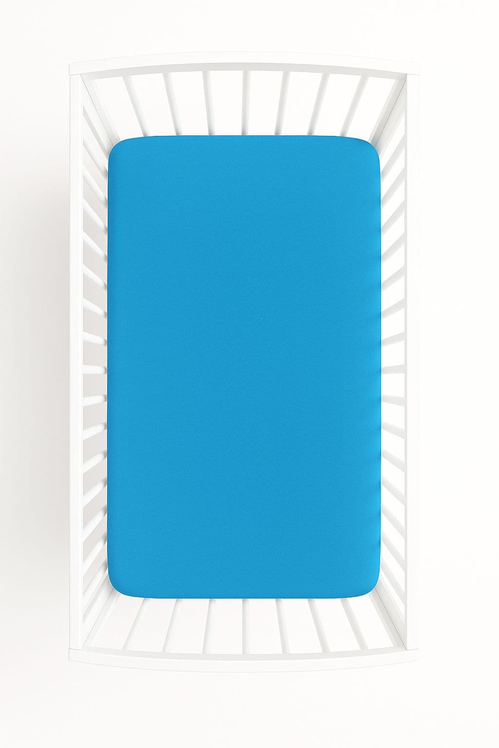 Przescieradło frotte do łóżeczka 120x60cm- turkusowe