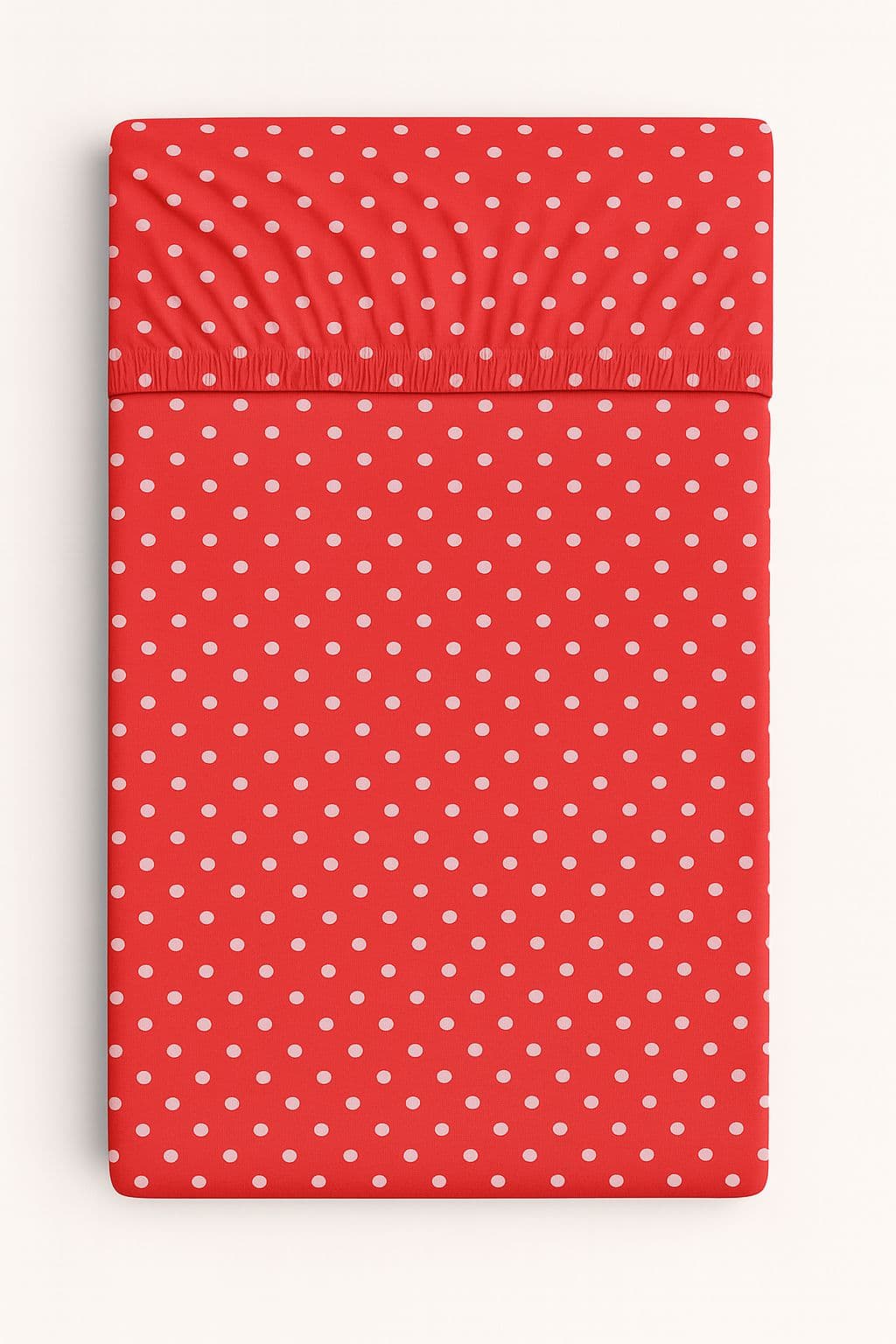 Prześcieradło bawełna 120x60cm kropki czerwone